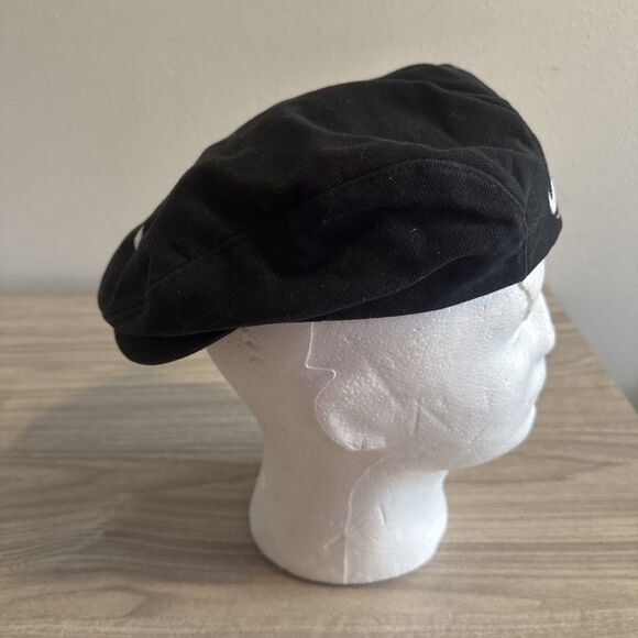 Vintage 90s Nike Newsboy Cabbie Hat Cap Black Size Small - Picture 3 of 9